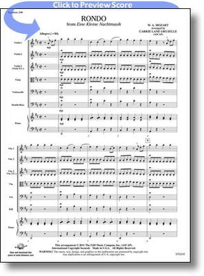 Rondo from Eine Kleine Nachtmusik - Carrie Lane Gruselle FJH Music Company Score/Parts