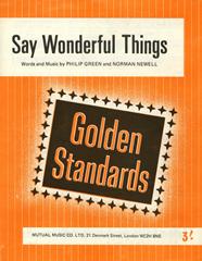 Say Wonderful Things - Ronnie Carroll - PVG (Digital Download)