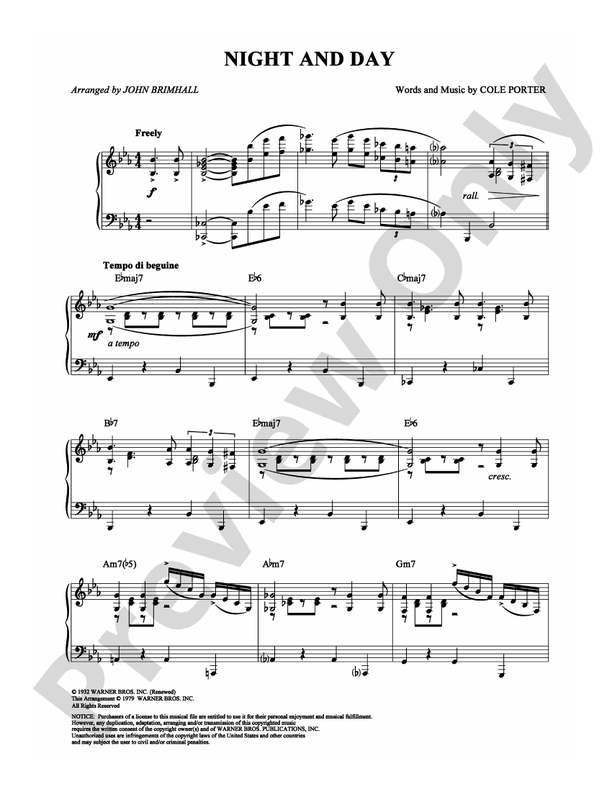 Night and Day - Piano (Digital Download)