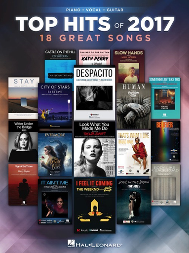 Top Hits Of 2017 - Piano/Vocal/Guitar PVG Hal Leonard 244684