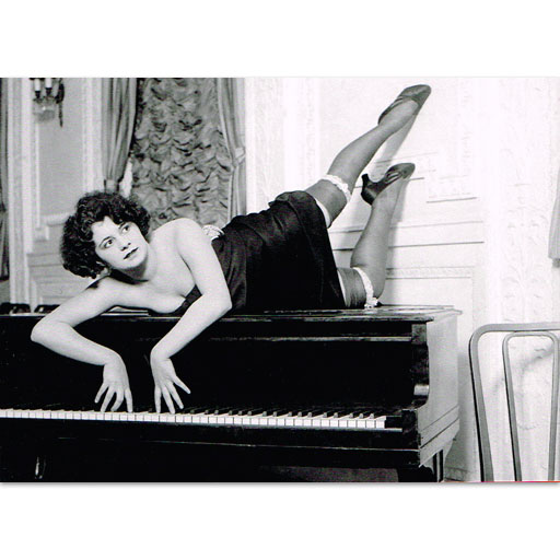 Greeting Card - Woman on Piano 1920s