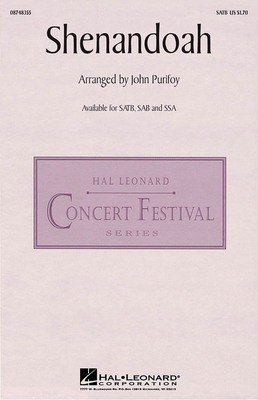 Shenandoah - SAB John Purifoy Hal Leonard Choral Score Octavo