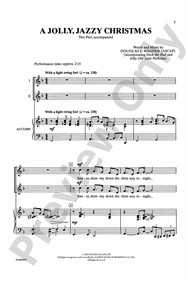 A Jolly, Jazzy Christmas - 2-Part Choral Octavo (Digital Download)