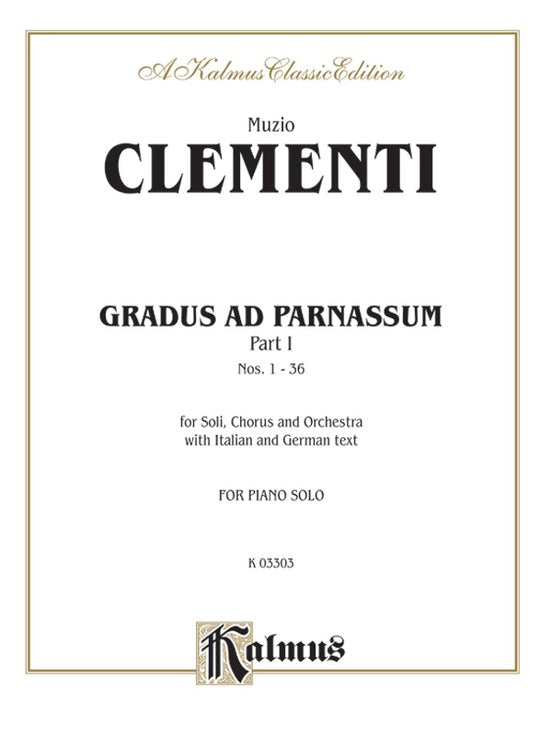 Clementi - Gradus ad Parnassum (Volume I) - Piano Solo (Digital Download)