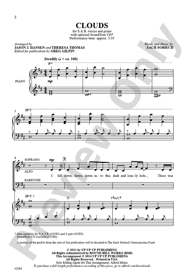Clouds (SAB) – SAB Choral Octavo (Digital Download)