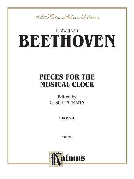 Beethoven - Pieces for the Musical Clock - Piano Solo (Digital Download)