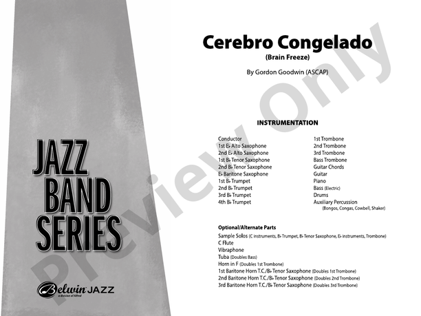 Cerebro Congelado – Jazz Ensemble Conductor Score & Parts (Digital Download)