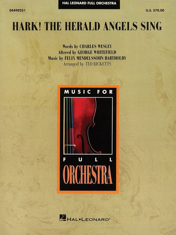 Hark! The Herald Angels Sing - Full Orchestra Score/Parts - Arr. Ted Ricketts Hal Leonard 4490251