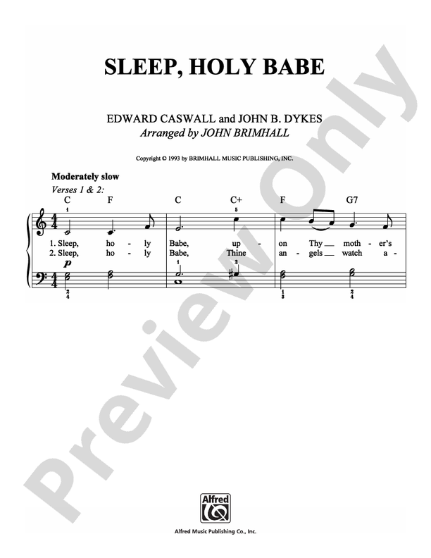 Sleep, Holy Babe (Arr. John Brimhall) - DSM-PS-0006575 - Easy Piano (Digital Download)