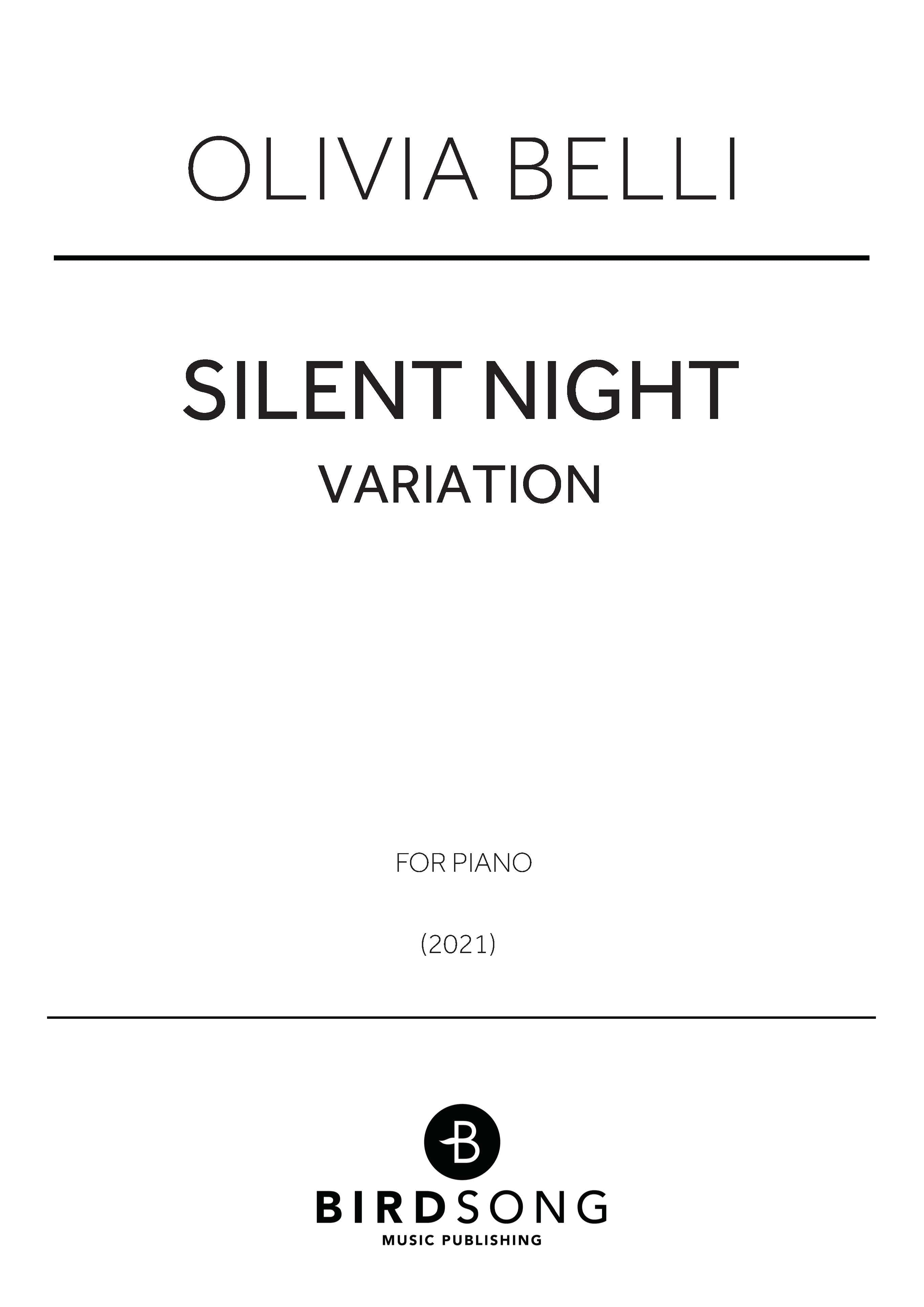 Silent Night Variation - Piano Solo (Digital Download)