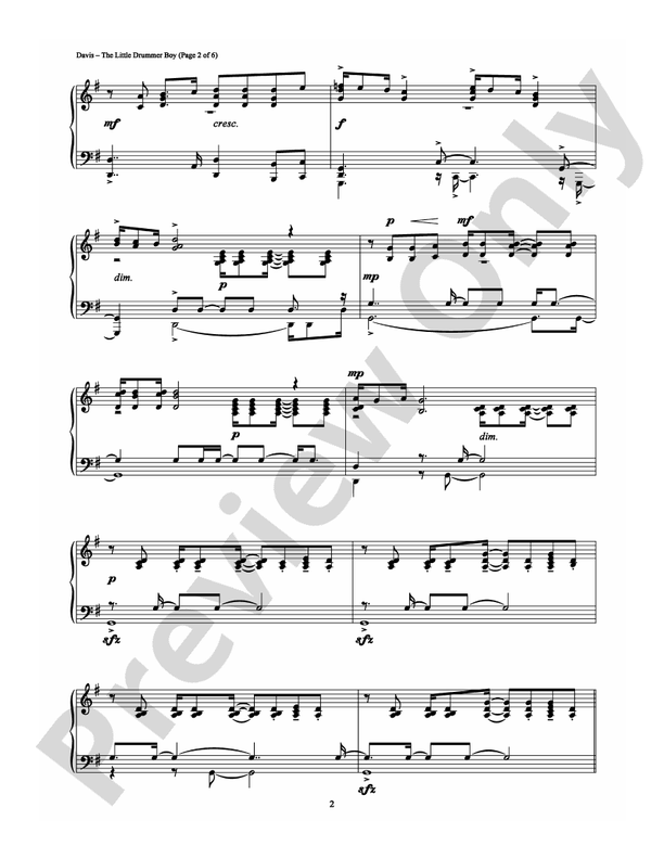 The Little Drummer Boy - DSM-PS-0004391 - Piano (Digital Download)