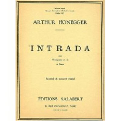 Intrada H 193 - Arthur Honegger - Trumpet Salabert Editions