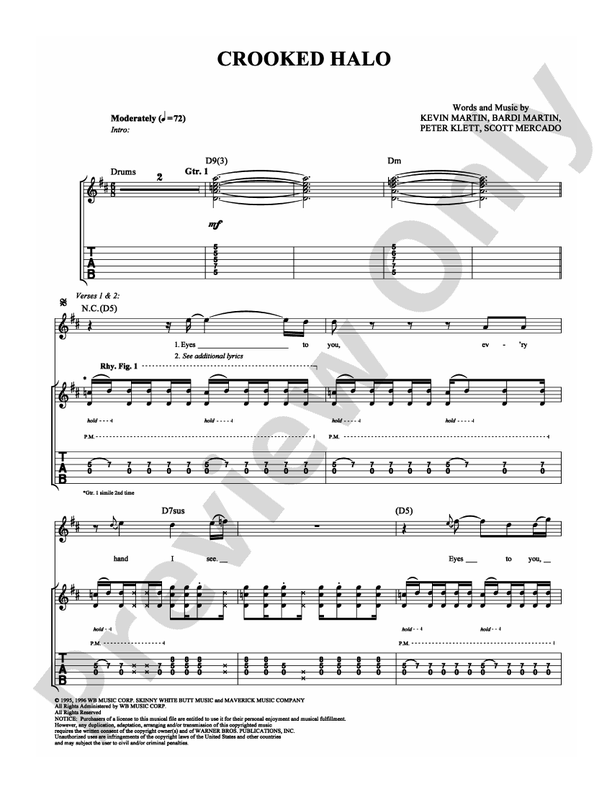 Crooked Halo - Guitar TAB (Digital Download)