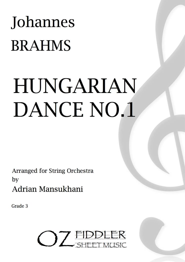 Brahms - Hungarian Dance no.1 - Arr. Adrian Mansukhani - String Orchestra (Digital Download)
