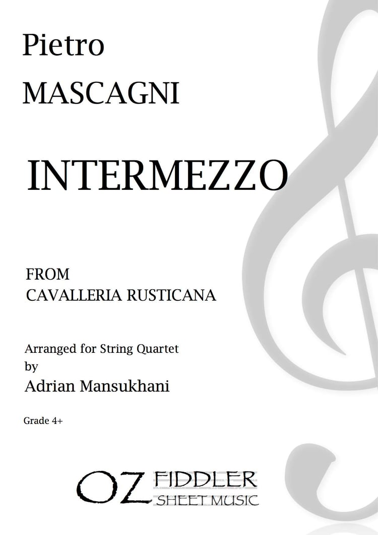 Mascagni - Intermezzo, from Cavalleria Rusticana - Arr. Adrian Mansukhani - String Quartet (Digital Download)