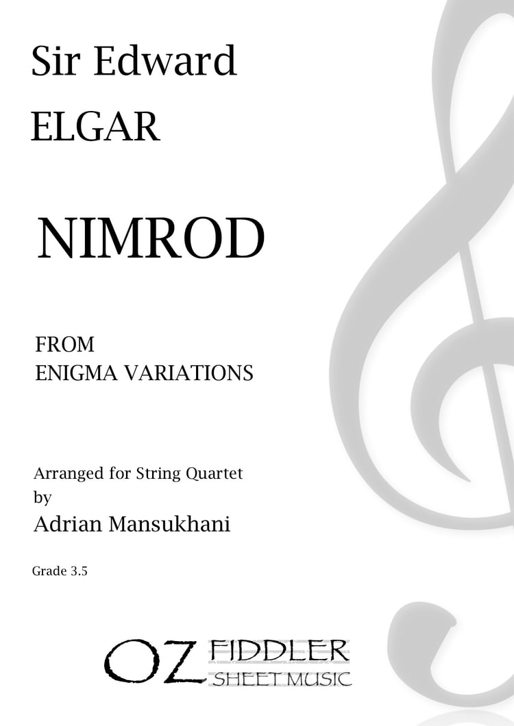 Elgar - Nimrod, from Enigma Variations (Quartet) - Arr. Adrian Mansukhani - String Quartet (Digital Download)