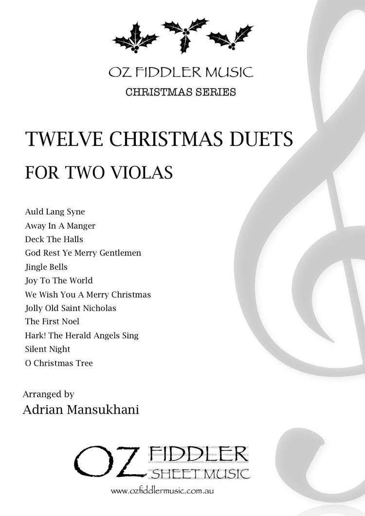 Twelve Christmas Duets for 2 Violas - Arr. Adrian Mansukhani (Digital Download)