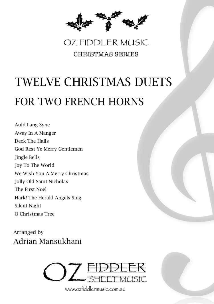 Twelve Christmas Duets for 2 French Horns - Arr. Adrian Mansukhani (Digital Download)