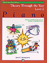 Alfred's Basic Piano Library: Theory Through the Year Book 2: Theory Worksheets for Use in Private or Group Lessons  (Digital Download)
