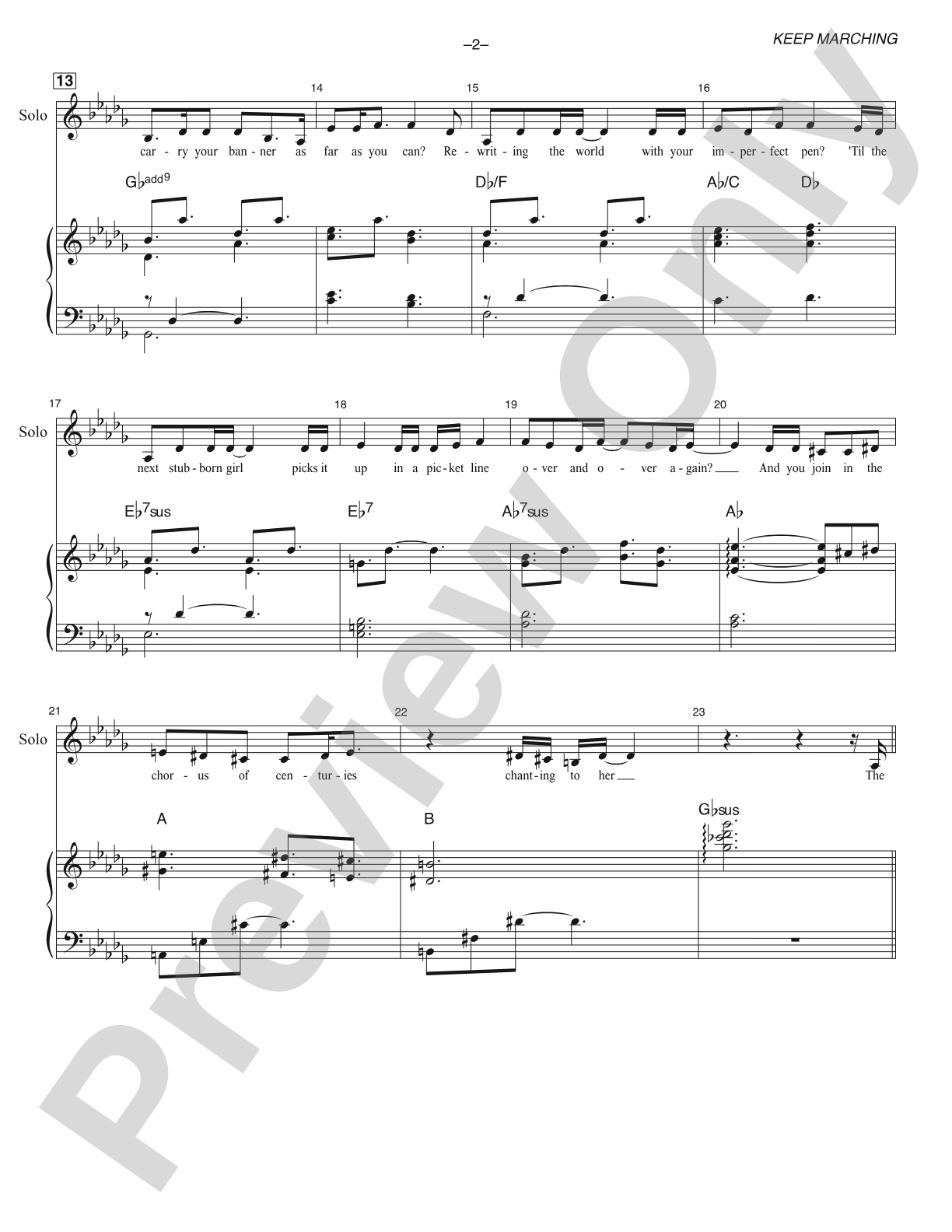 Keep Marching - SATB Choral Octavo (Digital Download)