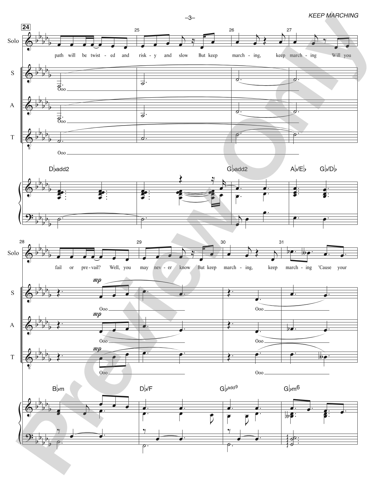 Keep Marching - SATB Choral Octavo (Digital Download)