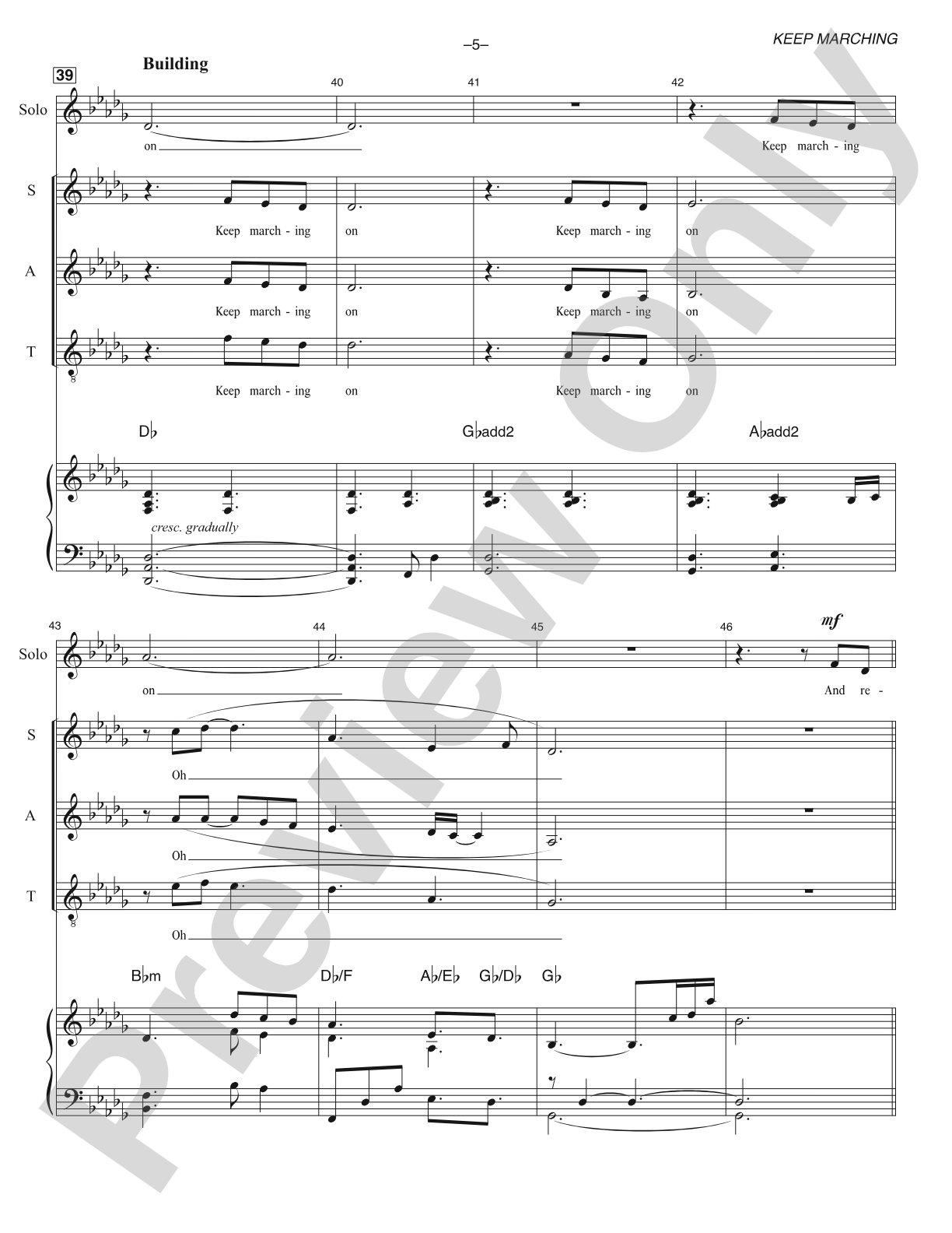 Keep Marching - SATB Choral Octavo (Digital Download)