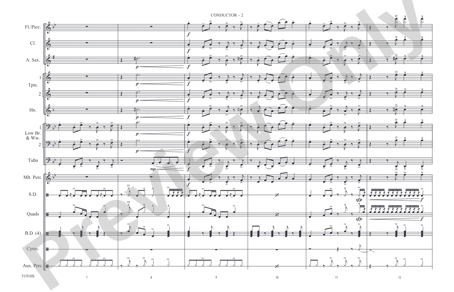 Push It– Marching Band Conductor Score & Parts (Digital Download)
