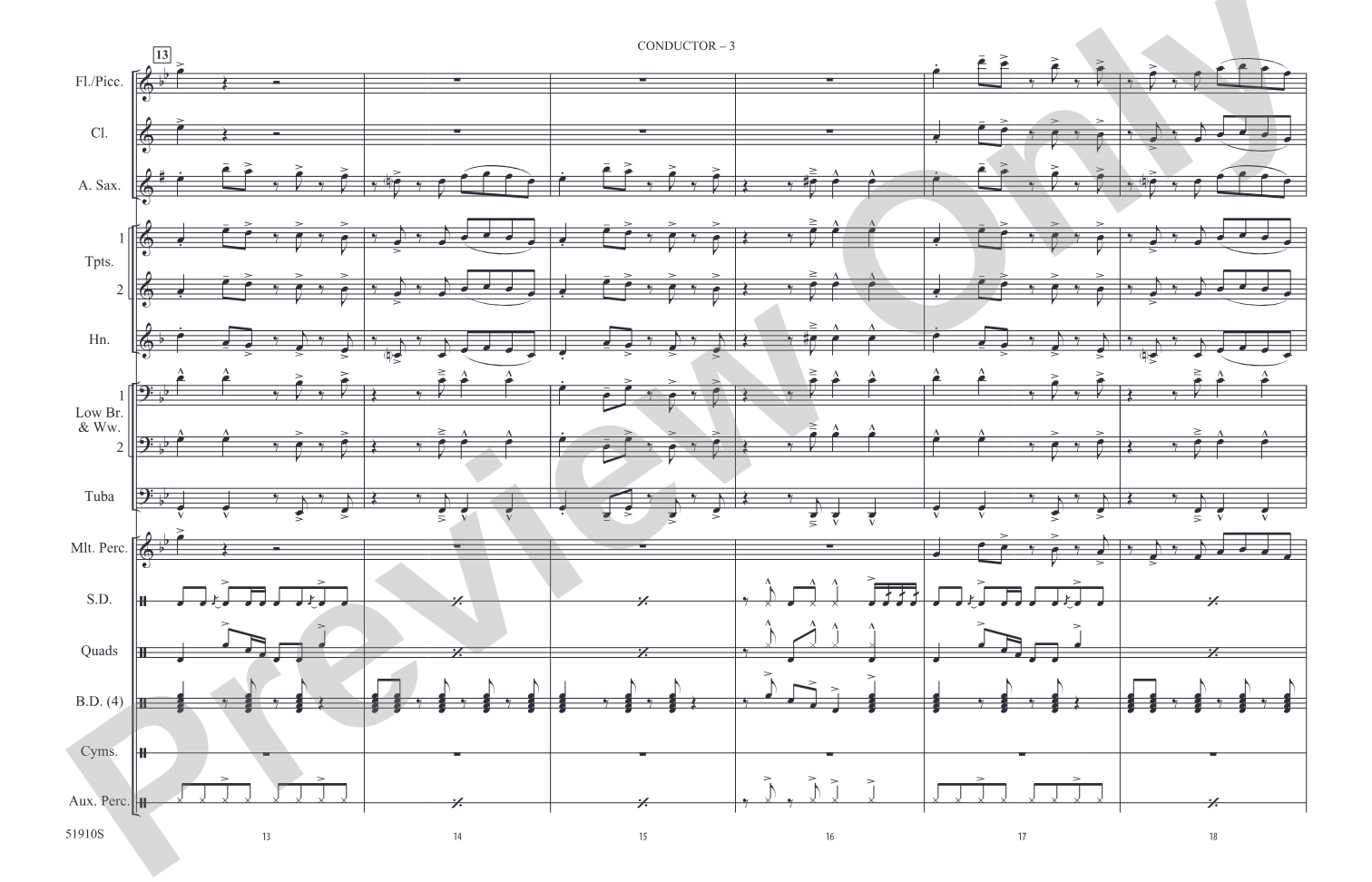 Push It– Marching Band Conductor Score & Parts (Digital Download)