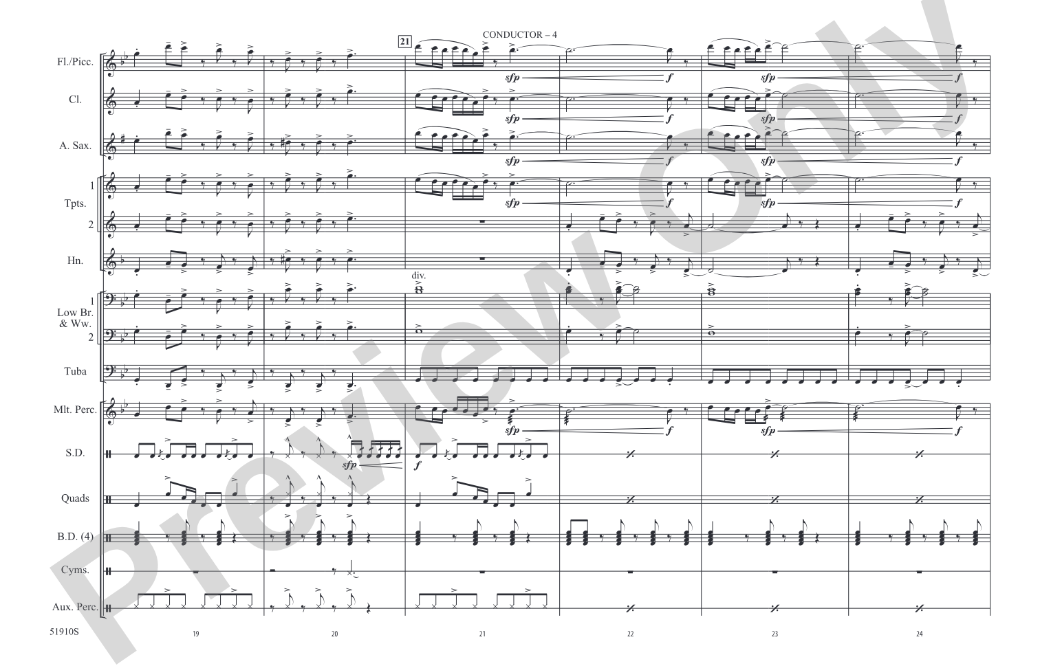 Push It– Marching Band Conductor Score & Parts (Digital Download)
