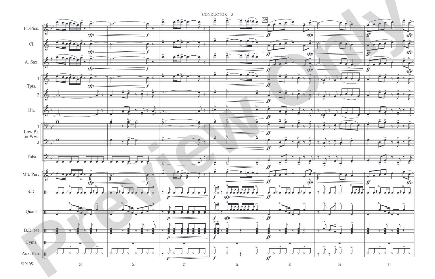 Push It– Marching Band Conductor Score & Parts (Digital Download)