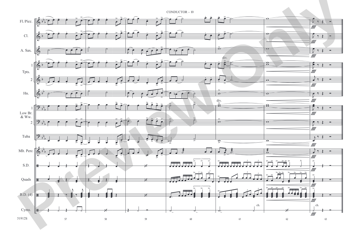 Hot N Cold– Marching Band Conductor Score & Parts (Digital Download)