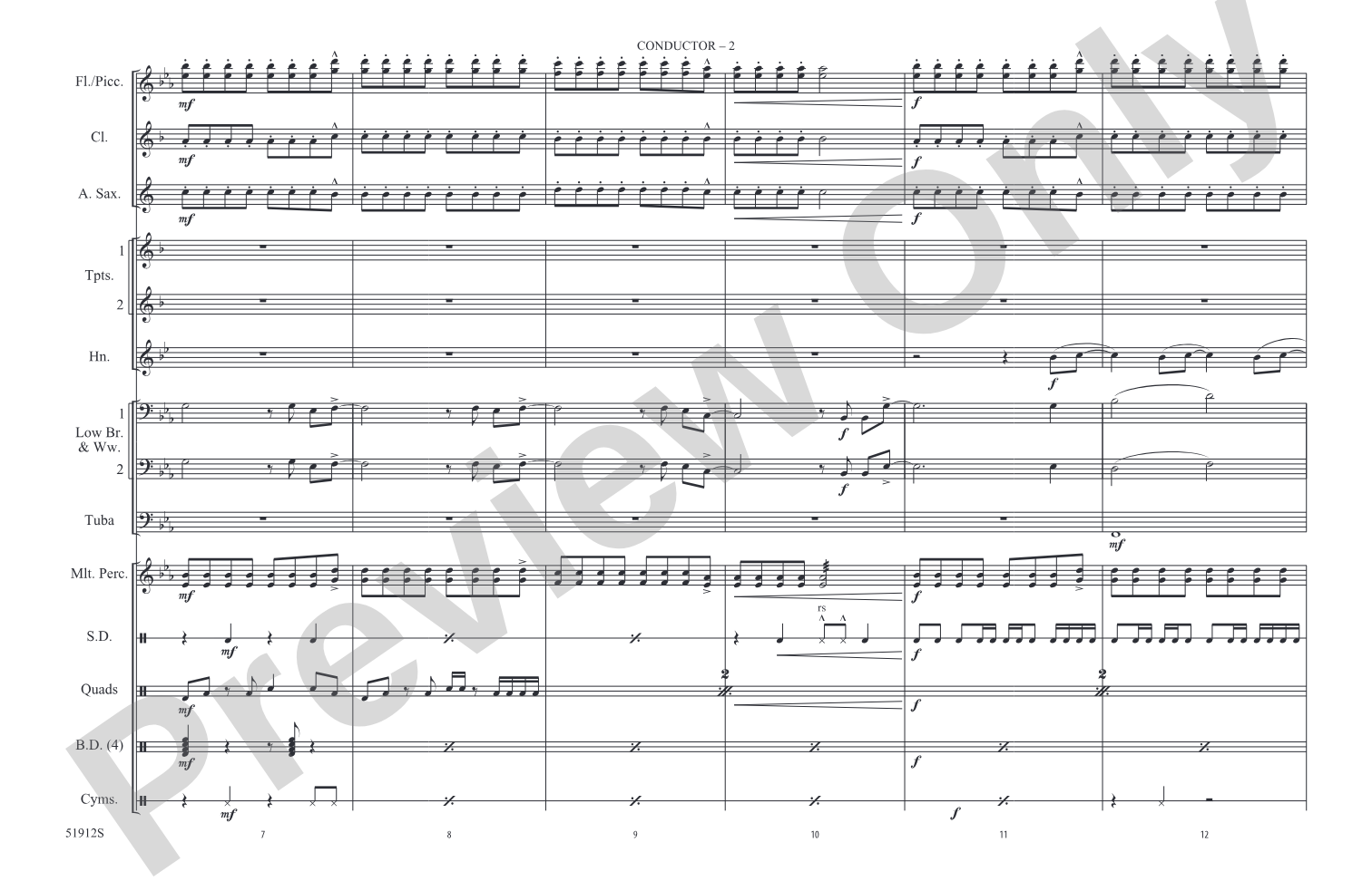 Hot N Cold– Marching Band Conductor Score & Parts (Digital Download)