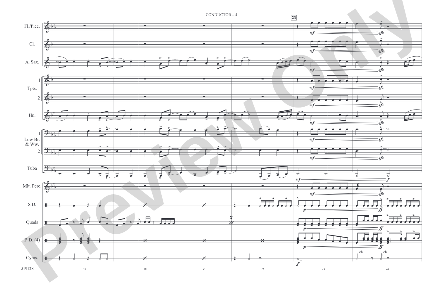 Hot N Cold– Marching Band Conductor Score & Parts (Digital Download)