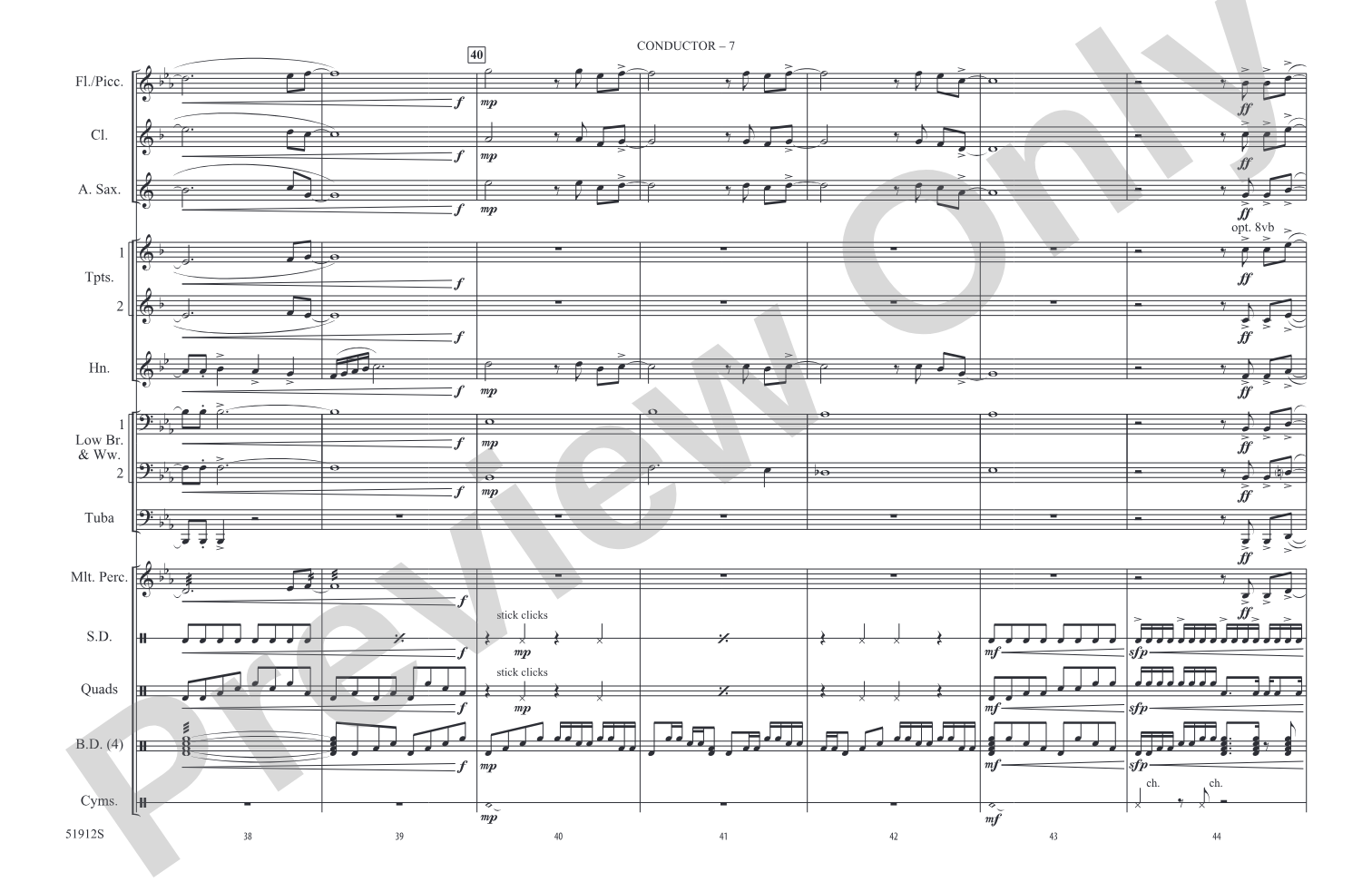 Hot N Cold– Marching Band Conductor Score & Parts (Digital Download)