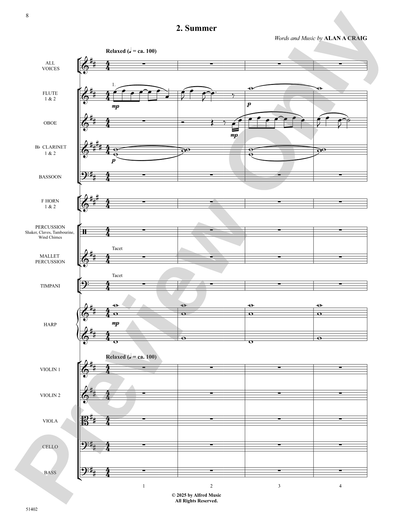 Four Seasonal Rounds - Choral Orchestration (Digital Download)
