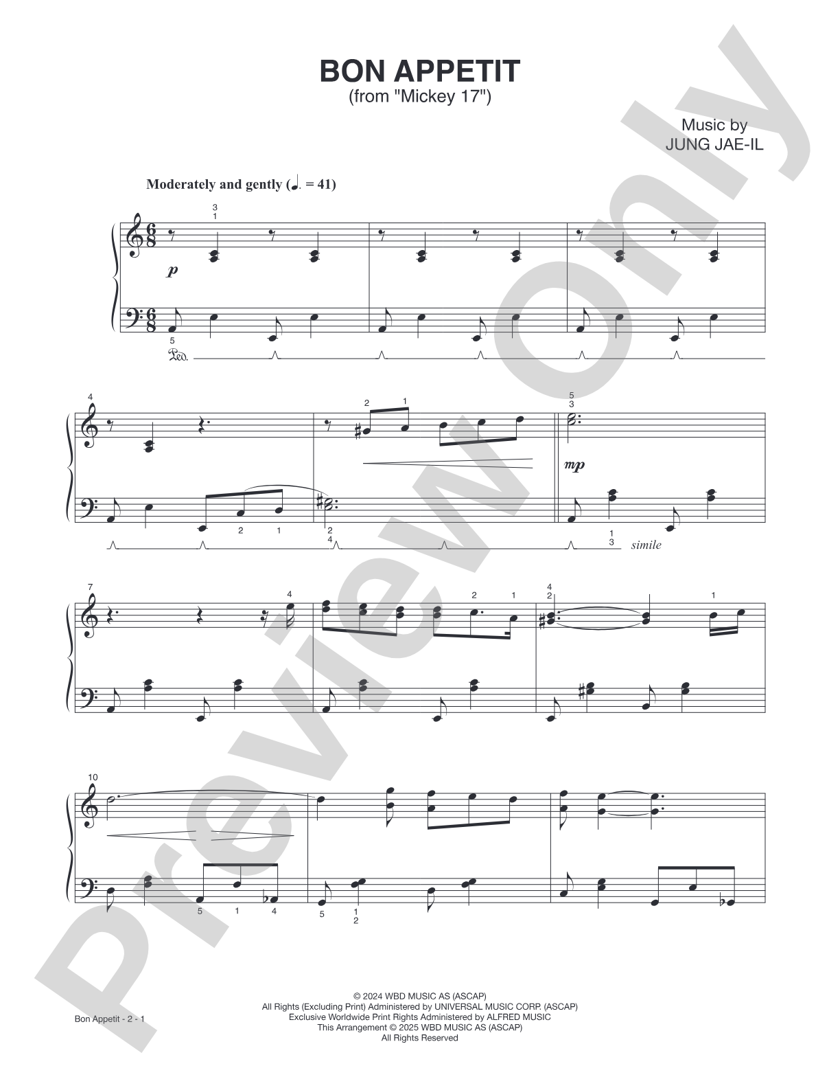 Bon Appetit (from "Mickey 17") - Piano (Digital Download)