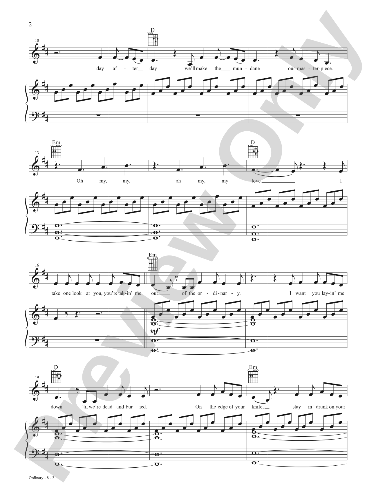 Ordinary (Alex Warren) - PVG (Digital Download)