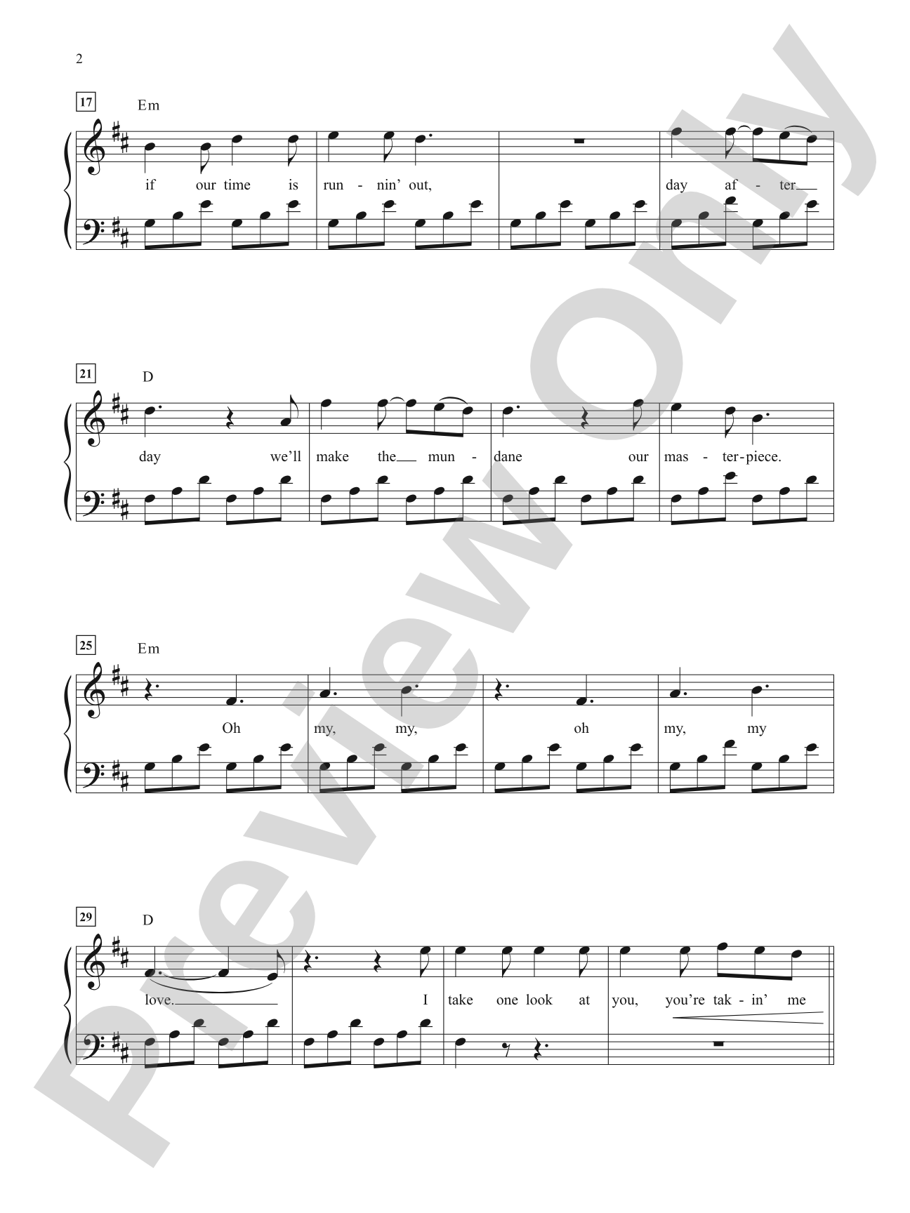 Ordinary (Alex Warren) - Easy Piano (Digital Download)