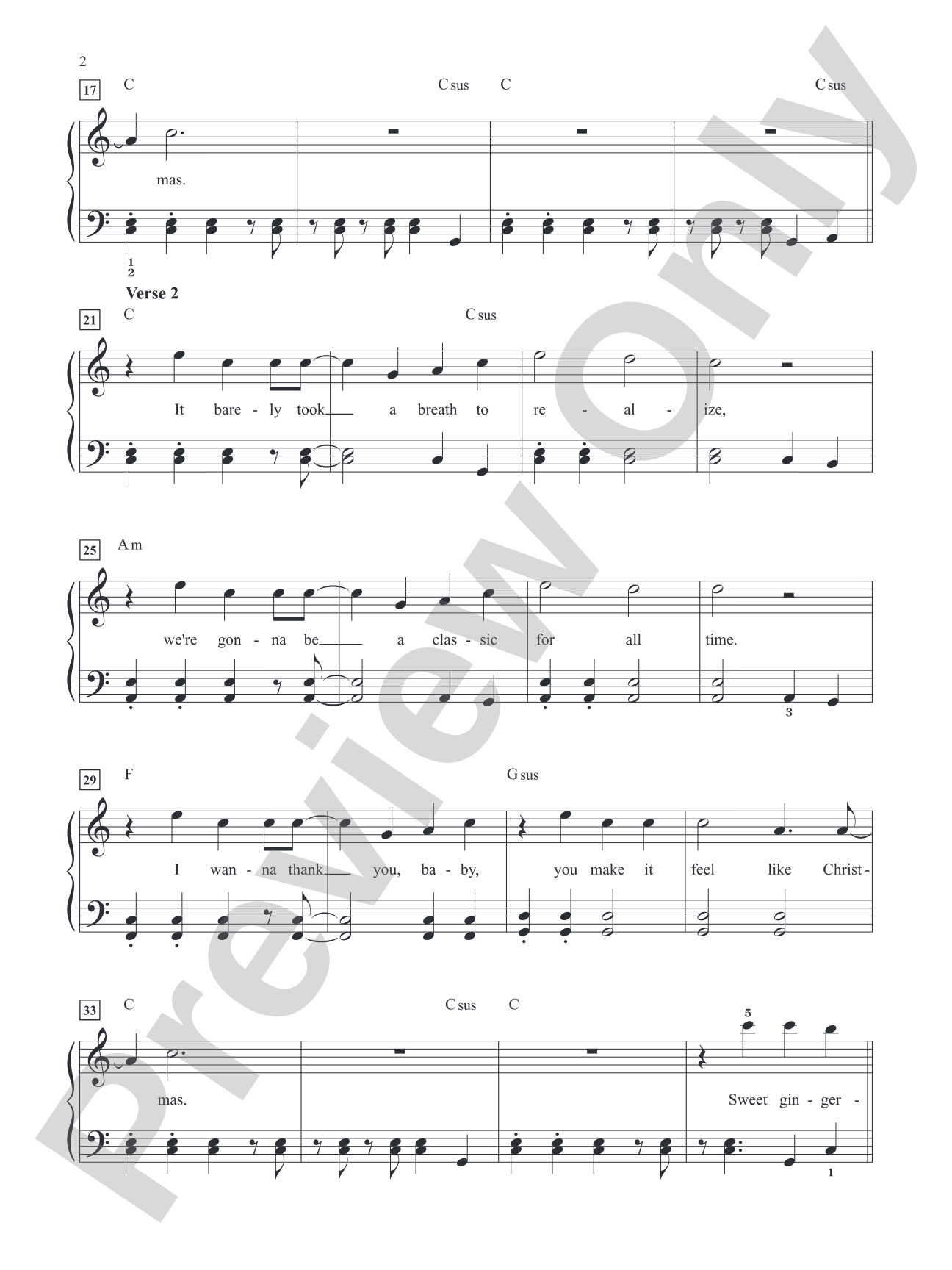 You Make It Feel Like Christmas (Gwen Stefani) - Alfreds Basic Lvl 3 - Piano/Vocal - Digital Download