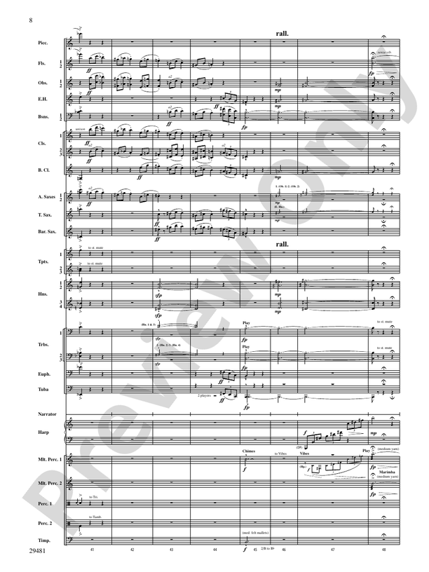 Casey at the Bat - Concert Band Conductor Score & Parts (Digital Download)