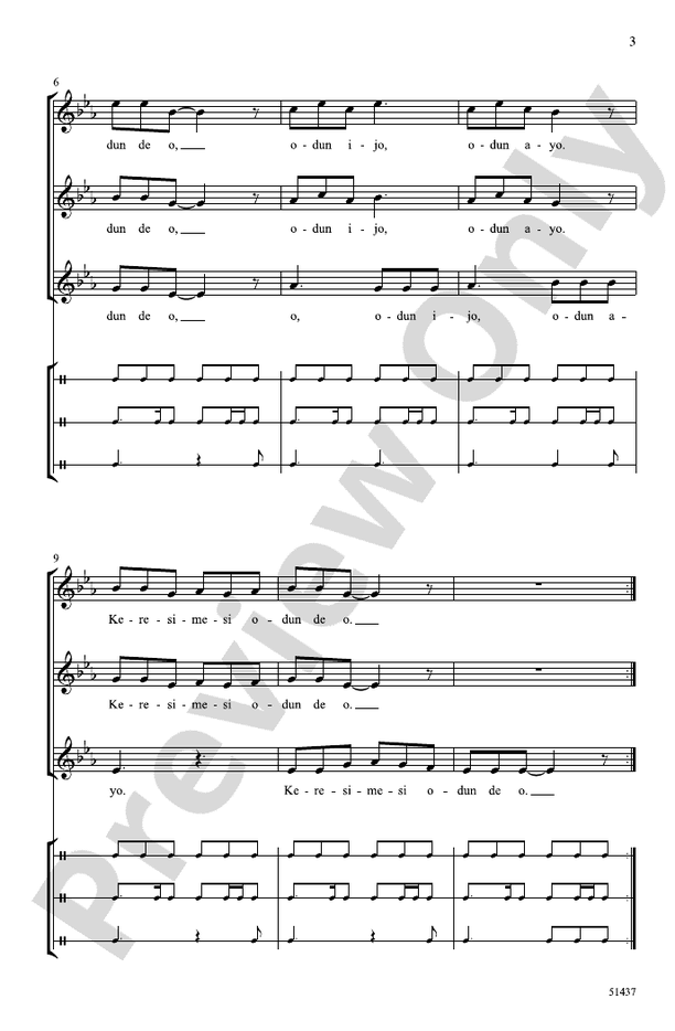 Keresimesi Odun De O - SSA Choral Octavo (Digital Download)