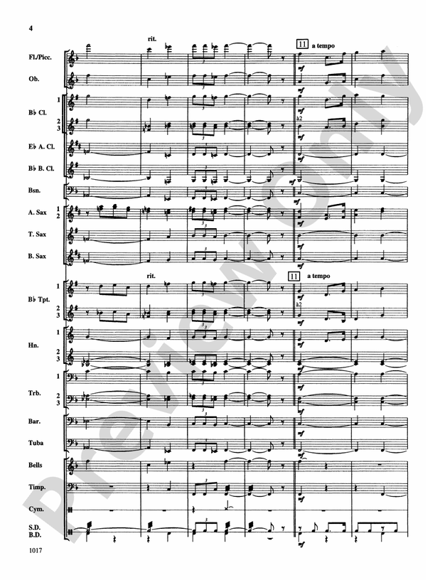 March with Fanfares - Concert Band Conductor Score & Parts (Digital Download)