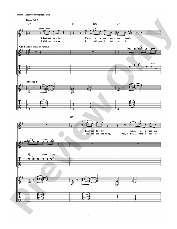 Dangerous Mood - Guitar TAB (Digital Download)