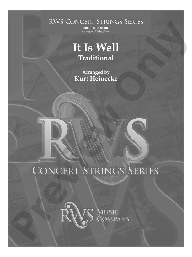 It Is Well - String Orchestra Conductor Score & Parts (Digital Download)