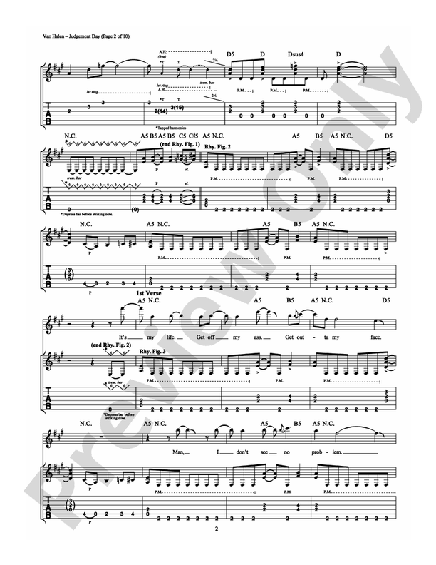 Judgement Day - Guitar TAB (Digital Download)