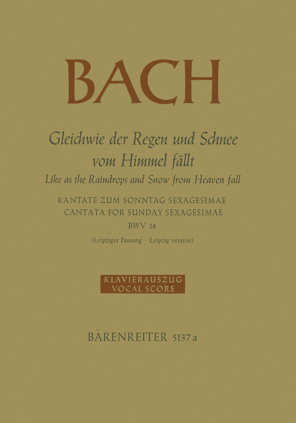 CANTATA 18 VOCAL SC (BA5137A)