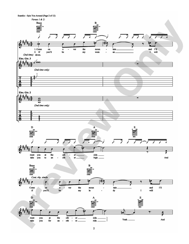 Spin You Around - Guitar TAB (Digital Download)