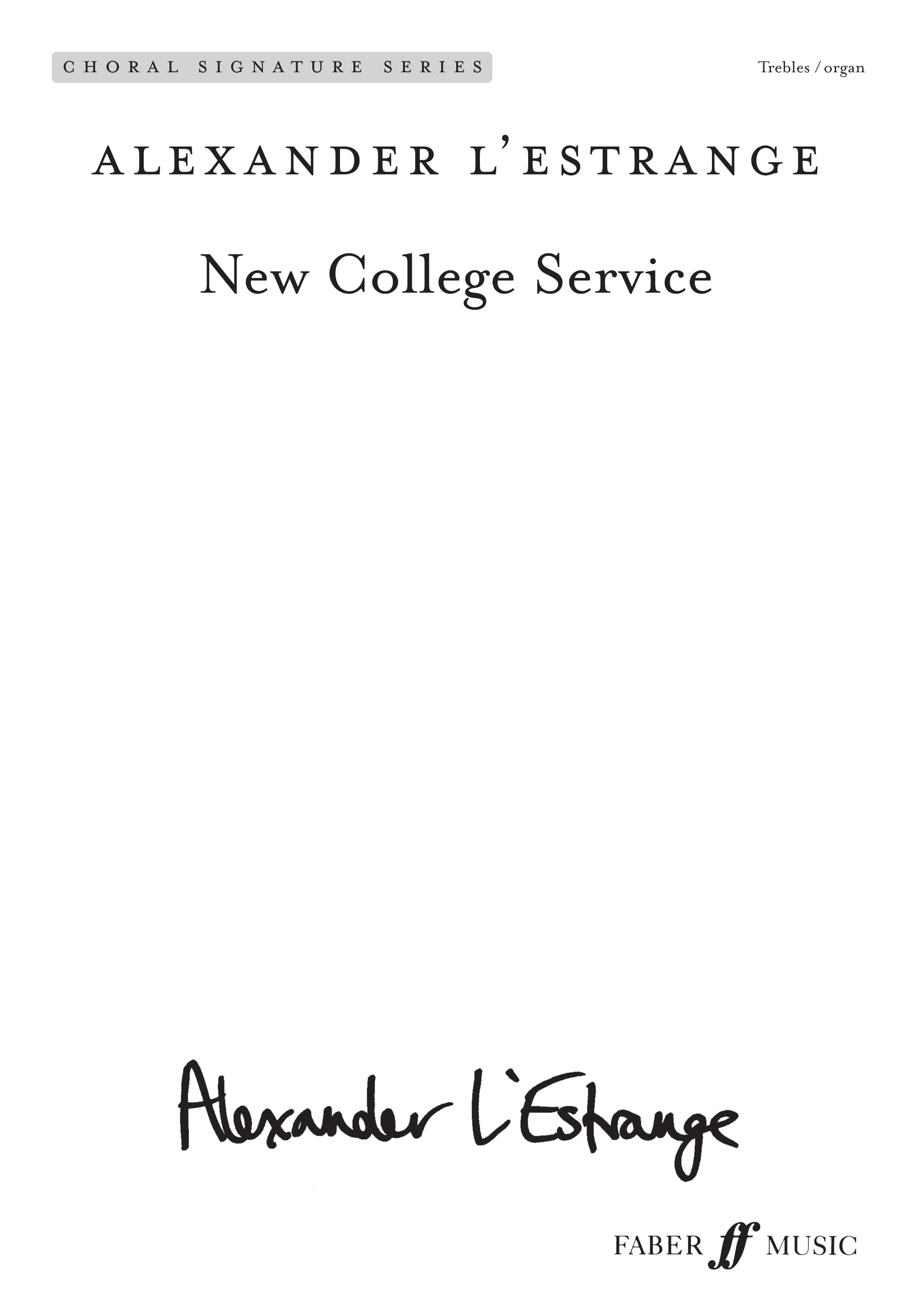 New College Service (Magnificat & Nunc dimitis) - Upper Voices (Digital Download)