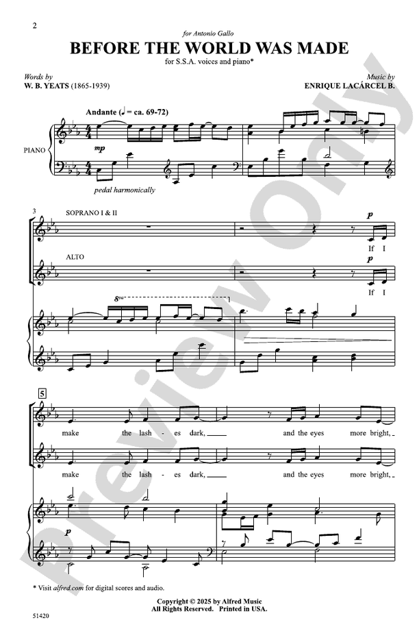 Before the World Was Made - SSA Choral Octavo (Digital Download)