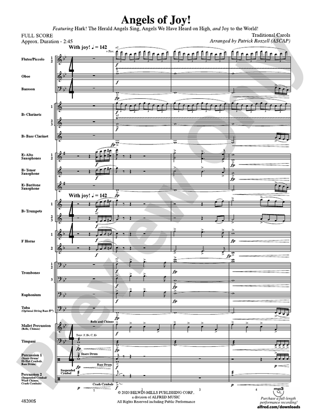 Angels of Joy! - Concert Band Conductor Score & Parts (Digital Download)